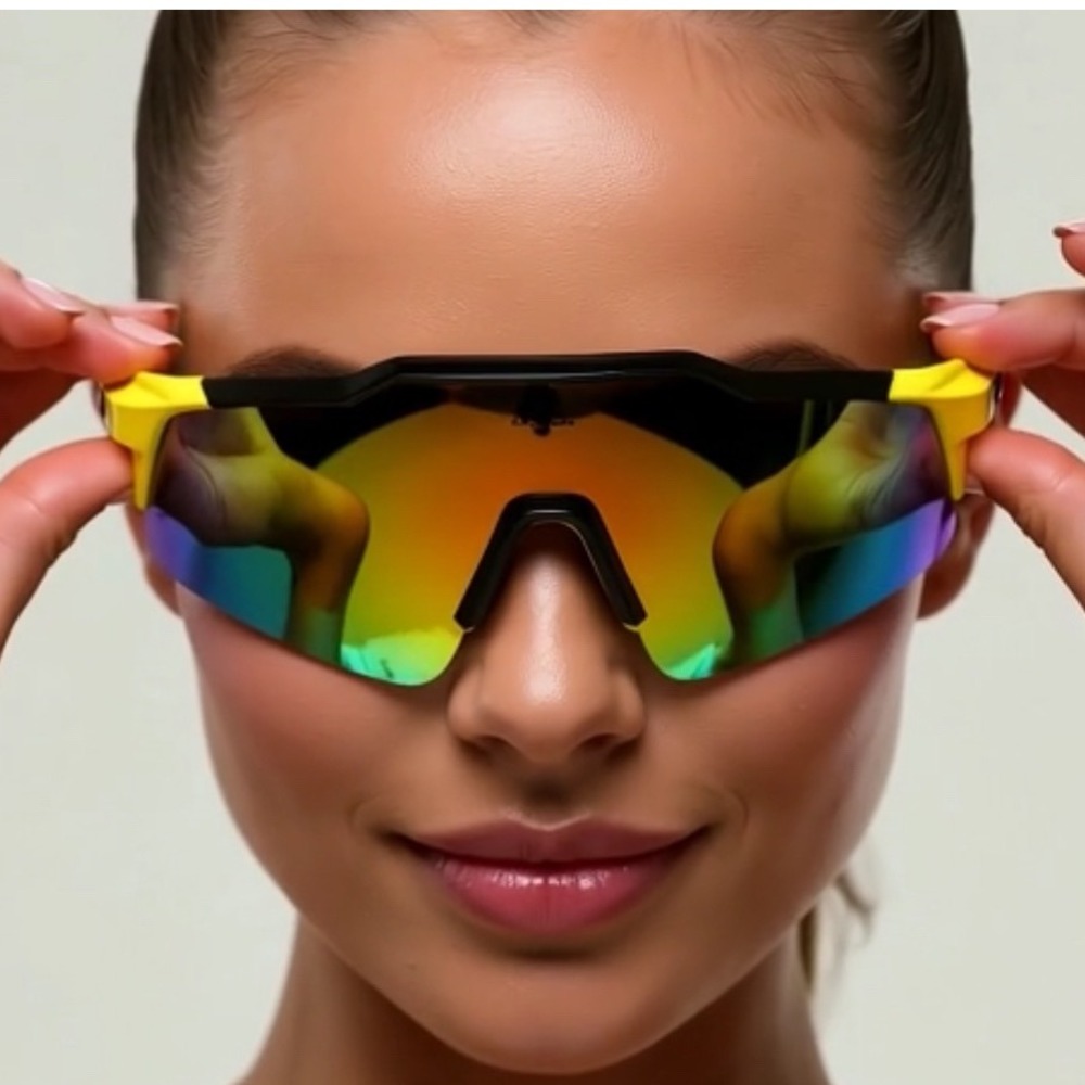 Sport Sunglasses UV400 Women Eyewear Design High Performance Activities‎ Yellow